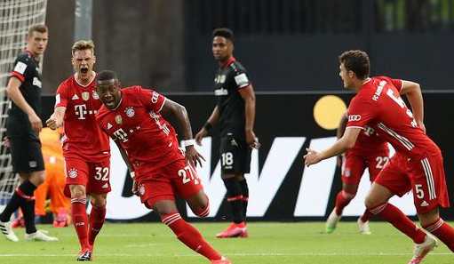 德国杯-拜仁4-2药厂夺双冠 莱万梅开二度阿拉巴任意球 德国杯-拜仁4-2药厂夺双冠 莱万梅开二度阿拉巴任意球